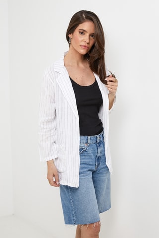 Gilet en lin - Blanc