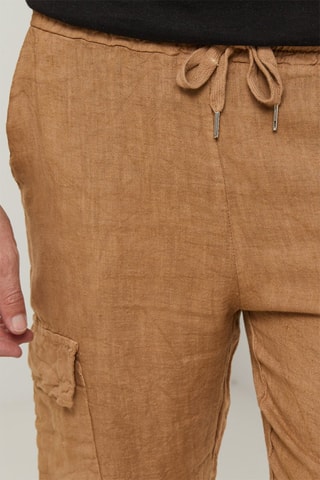 Short en lin - Camel