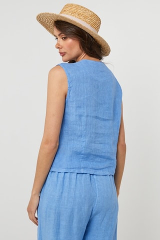 Gilet en lin - Indigo