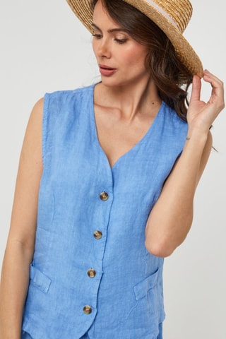 Gilet en lin - Indigo