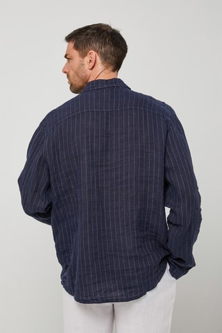 Chemise en lin - Bleu marine