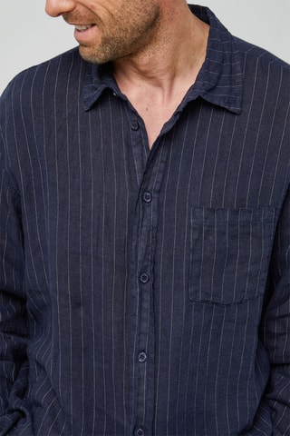 Chemise en lin - Bleu marine
