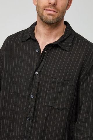 Chemise en lin - Noir
