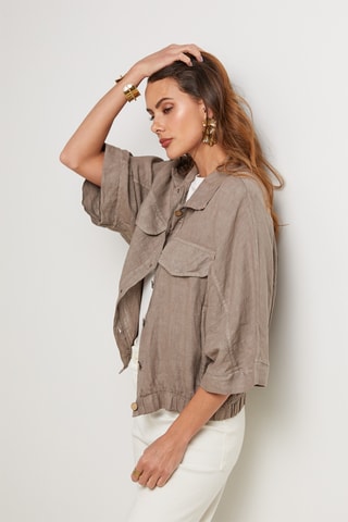 Chemisier en lin - Taupe