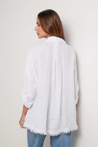 Chemisier en lin - Blanc