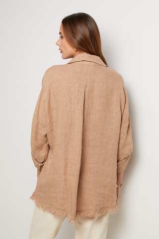 Chemisier en lin - Camel