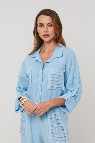 Chemisier en lin - Indigo