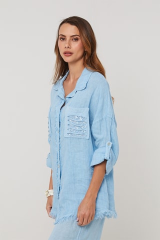 Chemisier en lin - Indigo