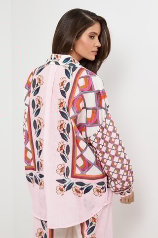 Chemisier en lin - Rose