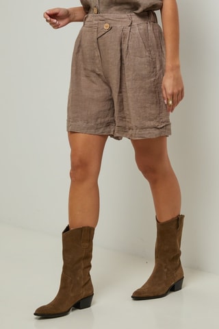 Short en lin - Taupe