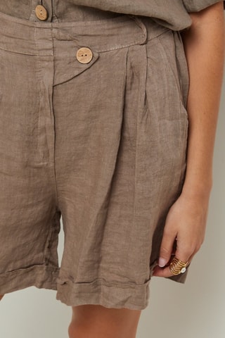 Short en lin - Taupe