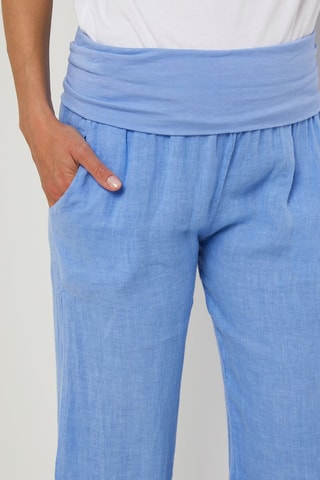 Pantalon en lin - Bleu