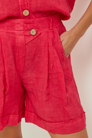 Short en lin - Corail