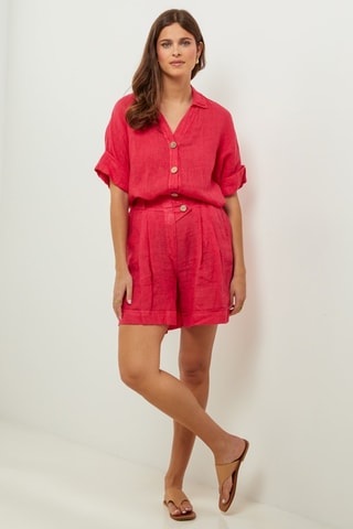 Short en lin - Corail