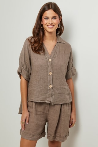 Chemisier en lin - Taupe