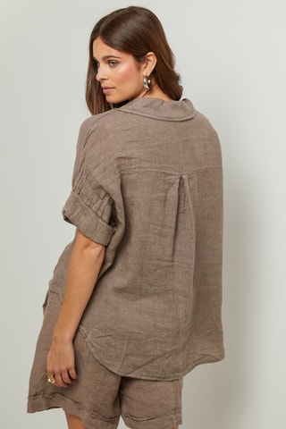 Chemisier en lin - Taupe