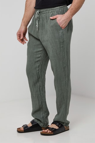 Pantalon en lin - Kaki