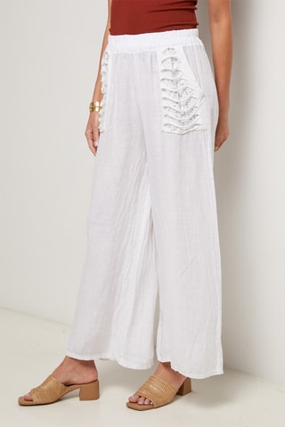 Pantalon en lin - Blanc