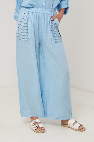 Pantalon en lin - Indigo