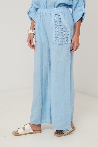 Pantalon en lin - Indigo