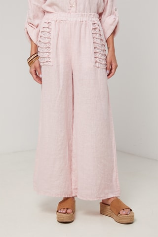 Pantalon en lin - Rose