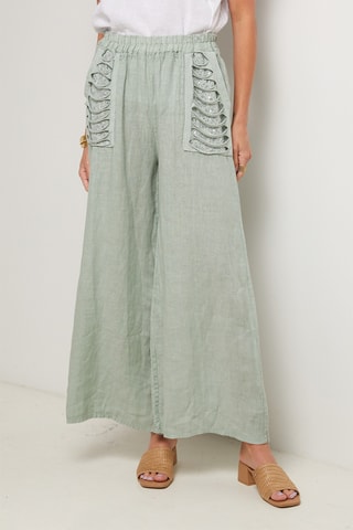 Pantalon en lin - Vert