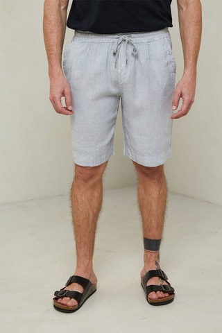 Bermuda en lin - Gris clair
