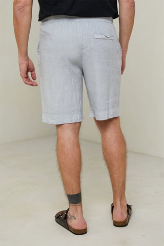 Bermuda en lin - Gris clair