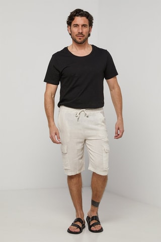 Short en lin - Beige