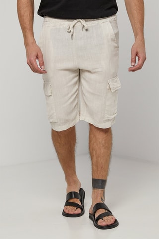 Short en lin - Beige