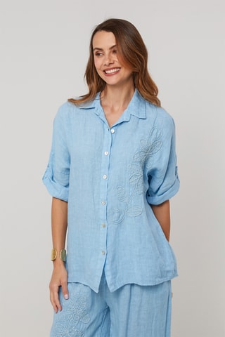 Chemisier en lin - Indigo