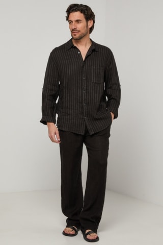 Chemise en lin - Noir