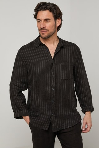 Chemise en lin - Noir