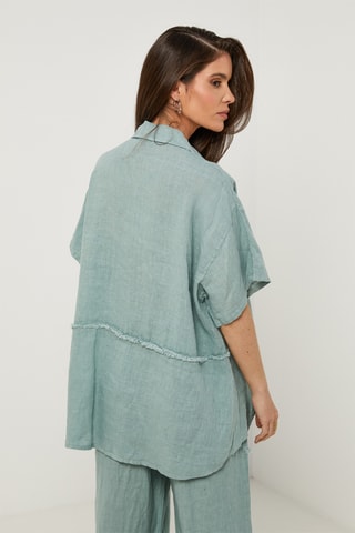 Chemisier en lin - Vert