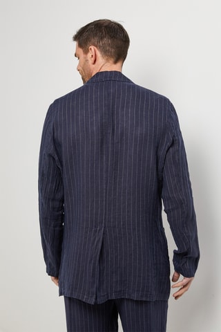 Veste en lin - Bleu marine