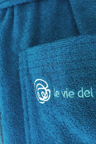 Albornoz con capucha - Azul pato