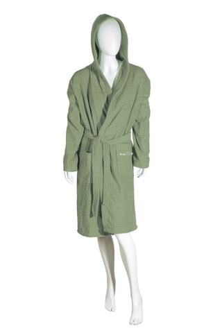 Albornoz con capucha - Verde