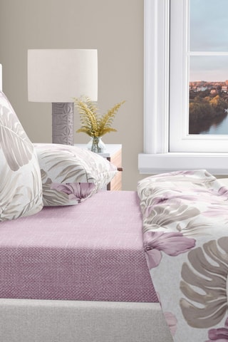 Juego de sábanas de algodón 30 x 27 hilos/cm² - Rosa