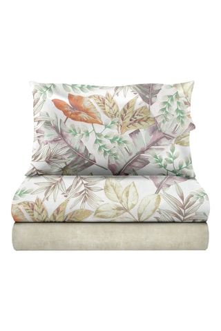 Juego de sábanas reversible - Beige