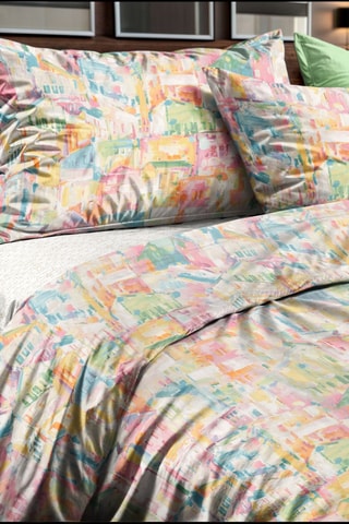 Juego de sábanas de percal de algodón - Naranja