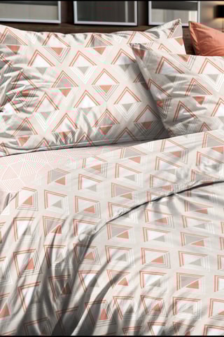 Juego de sábanas de percal de algodón - Terracota