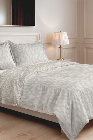 Juego de sábanas de percal de algodón - Gris