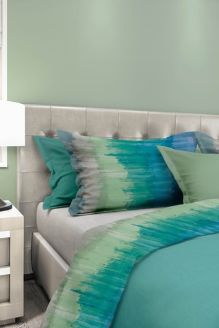 Juego de sábanas de algodón 30 x 27 hilos/cm² - Azul