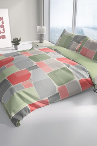 Juego de nórdico de percal de algodón - Verde