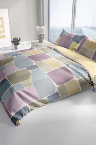 Juego de nórdico de percal de algodón - Amarillo