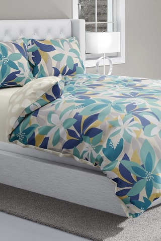 Juego de nórdico de percal de algodón - Azul