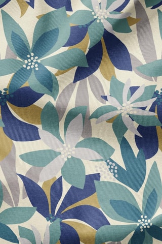 Juego de nórdico de percal de algodón - Azul