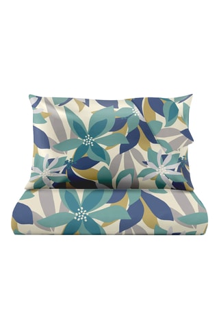 Juego de nórdico de percal de algodón - Azul