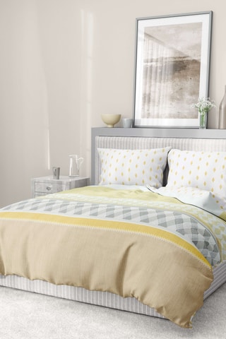 Juego de nórdico de algodón 30 x 27 hilos/cm² - Amarillo