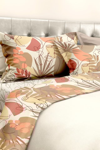 Juego de nórdico de percal de algodón - Terracota